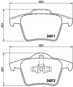 Колодки гальмівні дискові BREMBO P86 019