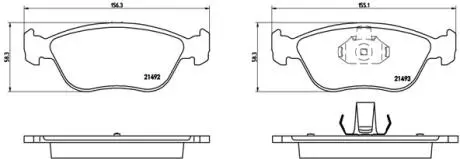 Тормозные колодки, дисковый тормоз.) BREMBO P86024