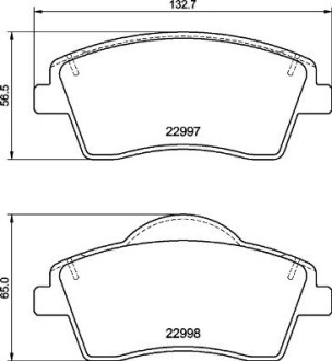 Колодки тормозные дисковые (комплект 4 шт.)) BREMBO P86033 (фото 1)