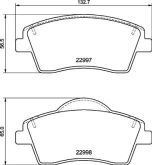 Колодки гальмівні дискові (комплект 4 шт) BREMBO P86033