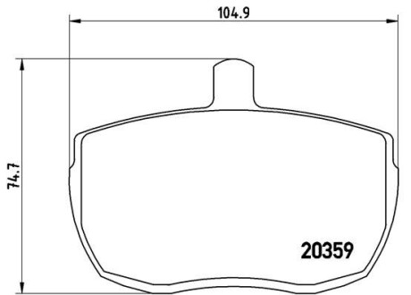 Тормозные колодки, дисковый тормоз.) BREMBO PA6001