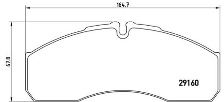 Гальмівні колодки, дискове гальмо (набір) BREMBO PA6022 (фото 1)