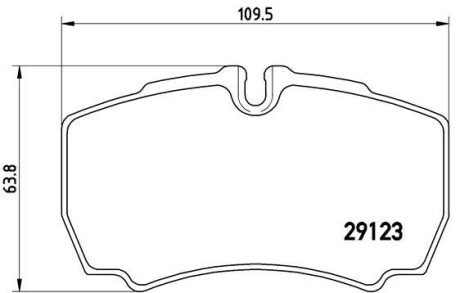 Гальмівні колодки, дискове гальмо (набір) BREMBO PA6023