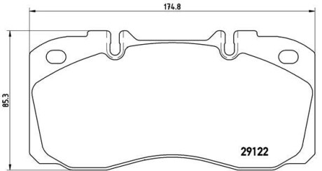 Тормозные колодки, дисковый тормоз.) BREMBO PA6025