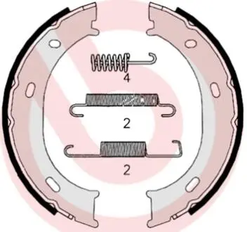 Тормозные колодки ручного тормоза BREMBO S50510