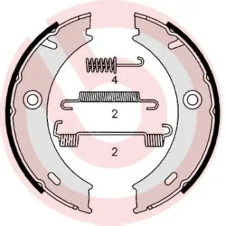 Тормозные колодки ручного тормоза BREMBO S50512