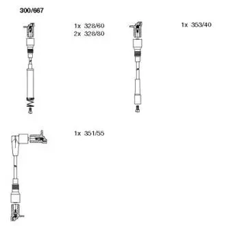 Провода зажигания Opel Kadett 2.0i 86-93 (к-кт) BREMI 300/667
