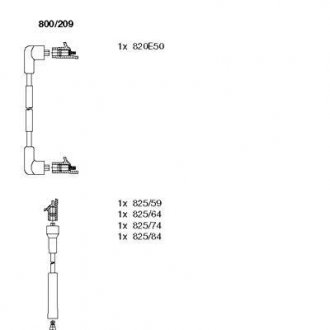 Провода зажигания Ford Transit 1.6/2.0 86-92 (к-кт) BREMI 800/209 (фото 1)