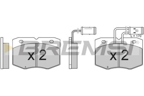 Гальмівні колодки перед. Iveco Daily 89-98 (brembo) BREMSI BP2556