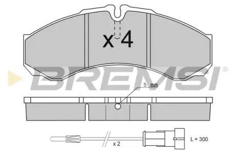 Гальмівні колодки Daily 99- (спарка) BREMSI BP2706