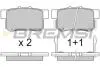 Тормозные колодки зад. Civic 98-01/CR-V 01-06 (Akebono) (47,5x89x14,5) BREMSI BP2750 (фото 1)