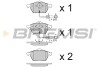 Гальмівні колодки перед. Passat B5/Audi A4/A6 00-05 (з датчиком) BREMSI BP2816 (фото 1)