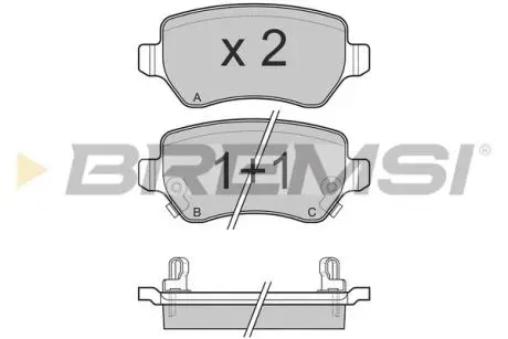 Гальмівні колодки зад. Combo 05-/Astra G/H BREMSI BP3027