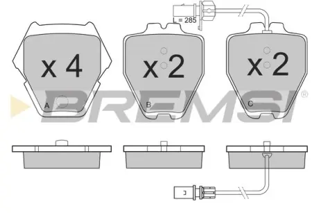 Гальмівні колодки пер. VW Phaeton 02-07 (TRW) BREMSI BP3151