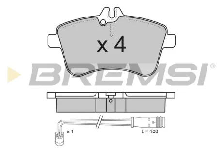 Гальмівні колодки пер. W169/W245 04-12 BREMSI BP3172