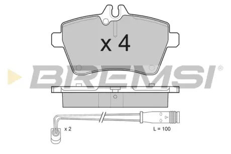 Гальмівні колодки пер. MB W169/W245 04-12 BREMSI BP3189