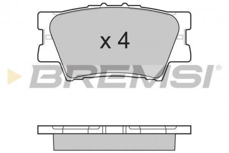 Гальмівні колодки зад. Toyota RAV4 06- (akebono) BREMSI BP3252 (фото 1)