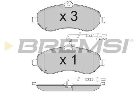 Гальмівні колодки перед. Scudo/Expert 07- BREMSI BP3283