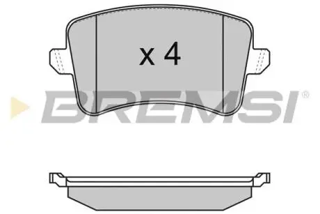 Тормозные колодки зад A4 07-/Q5 12- (ATE) BREMSI BP3349