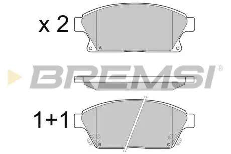 Гальмівні колодки перед. Astra J/Zarifa/Chevrolet Cruze 09- BREMSI BP3405