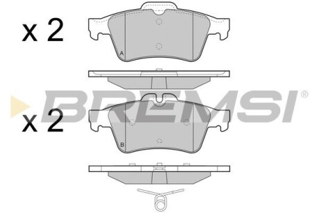 Тормозные колодки зад. Peugeot 508 10- (ATE) BREMSI BP3465