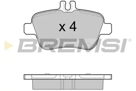 Гальмівні колодки зад. Mercedes Benz C117/W176/W246 BREMSI BP3469