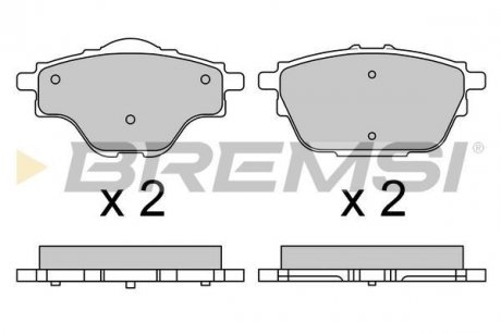 Тормозные колодки зад. Citroen C4/Peugeot 308 II 13- (Bosch) (106x51,9x16,7) BREMSI BP3625 (фото 1)