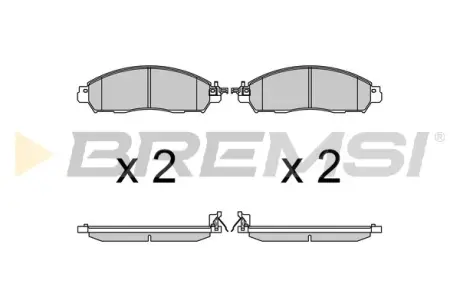 Гальмівні колодки перед. NAVARA NP300 2.3-2.5 dCi 14- (AKEBONO) BREMSI BP3721