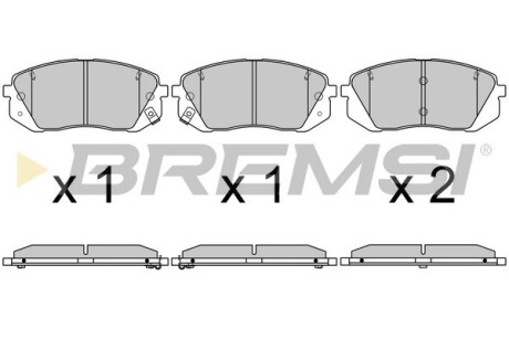 Тормозные колодки перед. Hyundai Tucson/Kia Sportage/Optima 15- (137.8x60.9x16.7) BREMSI BP3754