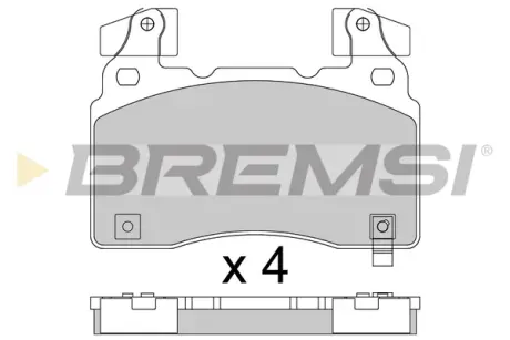 Гальмівні колодки пер. Tesla Model S/INSIGNIA B 13- (BREMBO) BREMSI BP3760