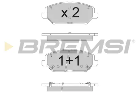 Гальмівні колодки перед. HYUNDAI i30/CEED 1.0-1.6 16- BREMSI BP3786