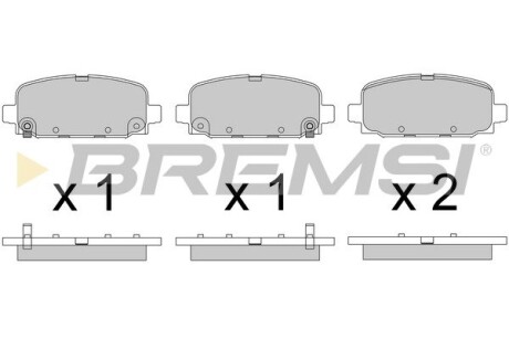 Гальмівні колодки зад. Jeep Compass 16- (TRW) BREMSI BP3818