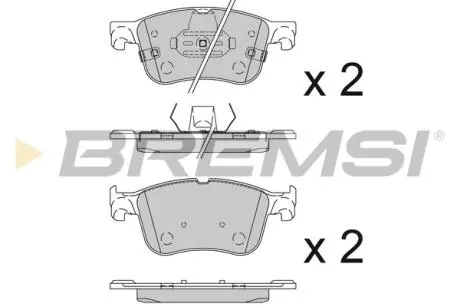 Тормозные колодки перед. Ford Focus IV 18- (155.1х64.4х16.8) BREMSI BP3847
