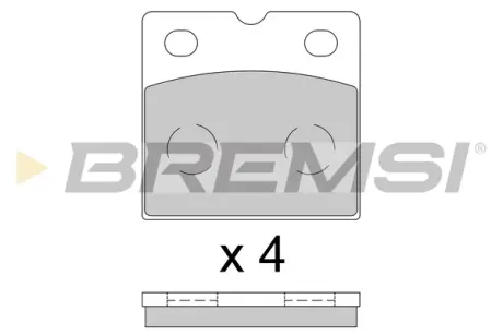 Гальмівні колодки зад. Tesla Model X 13- (BREMBO) BREMSI BP3851