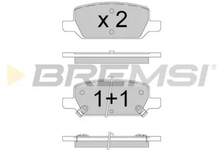 Гальмівні колодки зад. TESLA MODEL 3 17- (BREMBO) BREMSI BP3913