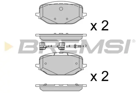 Гальмівні колодки BERLINGO/PARTNER/COMBO E 1.5-1.6 18- (ZF SACHS) BREMSI BP3952