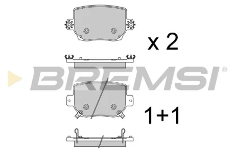 Гальмівні колодки задн. Tesla Model 3/Model Y 18- BREMSI BP4055