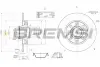 Гальмівний диск задн.(з підшип.) CITROËN C4/PEUGEOT 307 1.4-2.0 16V/HDi 00-11 (249x9mm) BREMSI CD7561S (фото 1)