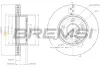 Гальмівний диск пер. MB C-CLASS S204 07-14 BREMSI CD7688V (фото 1)