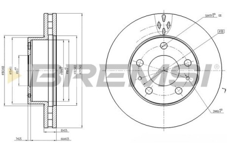 Тормозной диск перед Ducato/Boxer 06- (300x32) BREMSI CD7718V (фото 1)