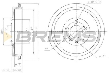 Тормозной барабан Octavia/Polo 96- BREMSI CR5500