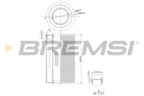 Фільтр повітряний Iveco Daily 99- BREMSI FA0128