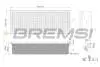 Фильтр воздушный VW Caddy 1.9TDI 03- BREMSI FA0215 (фото 1)