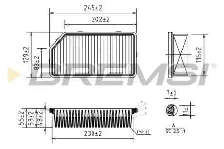 Фильтр воздушный Hyundai i20 ix20 Kia Soul Venga 08- BREMSI FA0537