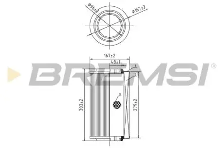 Фильтр воздушный Jumper Ducato Boxer 2.2-3.0 D/HDi 06- BREMSI FA0545