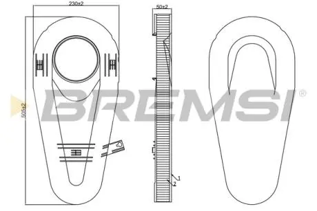 Фільтр повітряний BMW 5 (F10) 520D 10- BREMSI FA0566