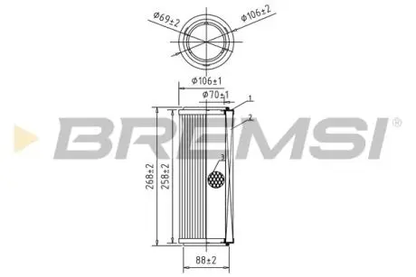 Фільтр повітряний Fiat Doblo 1.6i/1.9D/JTD 01- BREMSI FA0583