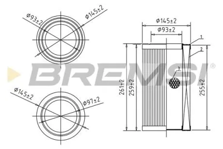 Фільтр повітряний Fiat Bravo 1.4-2.0D 07-14 BREMSI FA0584