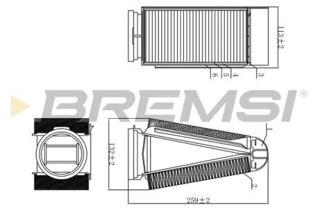 Фільтр повітряний MB C-Class (W205/S205) 2.2 D 13-18 BREMSI FA0589
