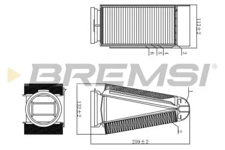 Фільтр повітряний MB C-Class (W205/S205) 2.2 D 13-18 BREMSI FA0589